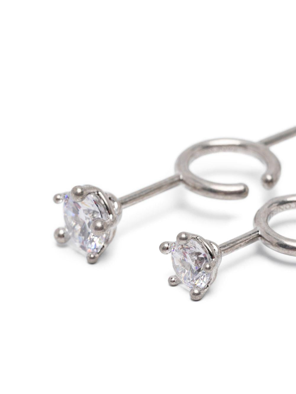 Orecchini con cristalli in argento Panconesi - unisex 