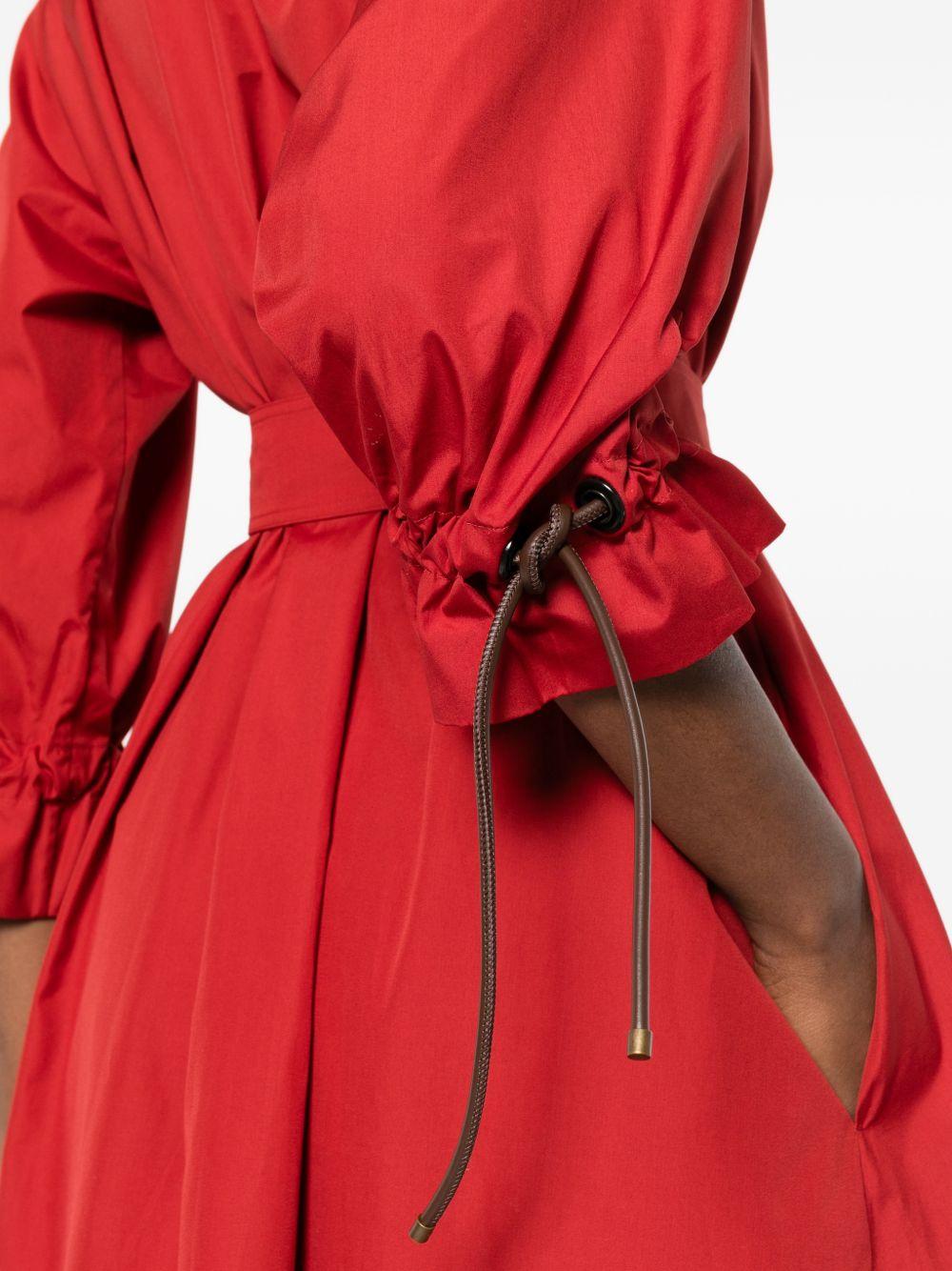 Abito a camicia con pieghe in rosso Max Mara - donna 