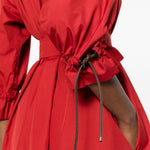 Abito a camicia con pieghe in rosso Max Mara - donna 