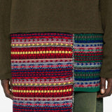 Maglia con patchwork in verde scuro Comme des garcons homme - uomo 