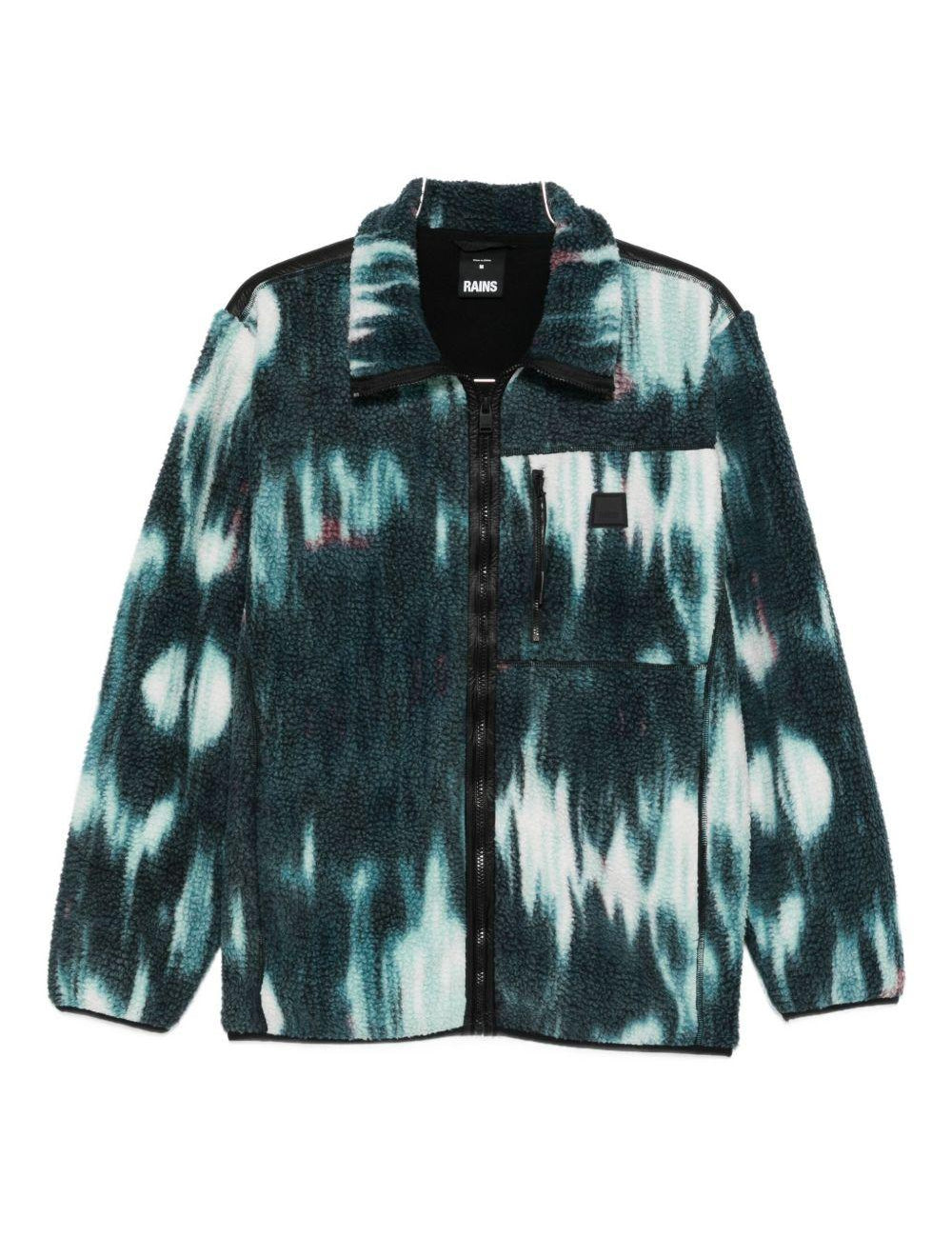 Giacca con fantasia tie dye in blu Rains - uomo 