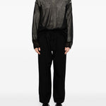 Maglione girocollo con effetto vissuto in nero Yohji yamamoto - uomo 