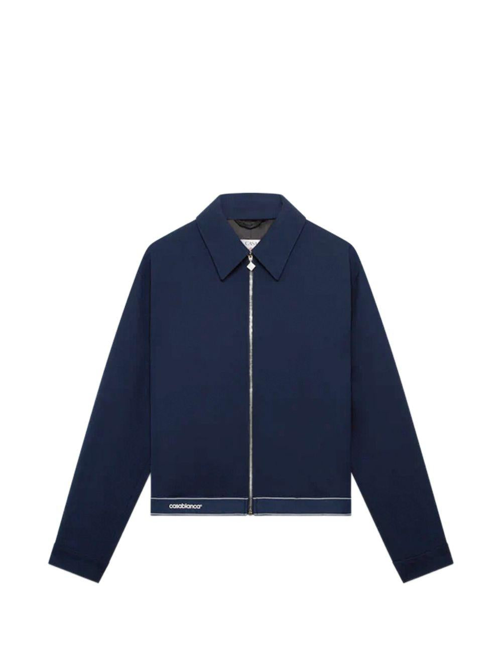 Giacca-camicia con logo in blu Casablanca - uomo 