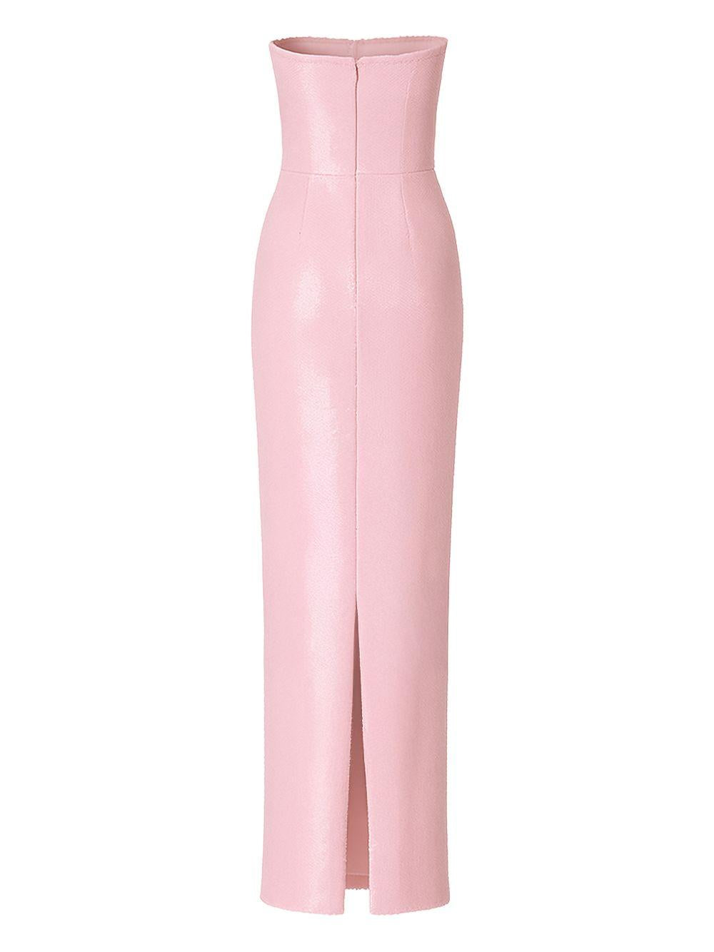 ABITO LUNGO SISU CON PAILLETTES IN ROSA THE NEW ARRIVALS ILKYAZ OZEL - DONNA 