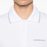 Polo con logo ricamato in bianco Casablanca - uomo 