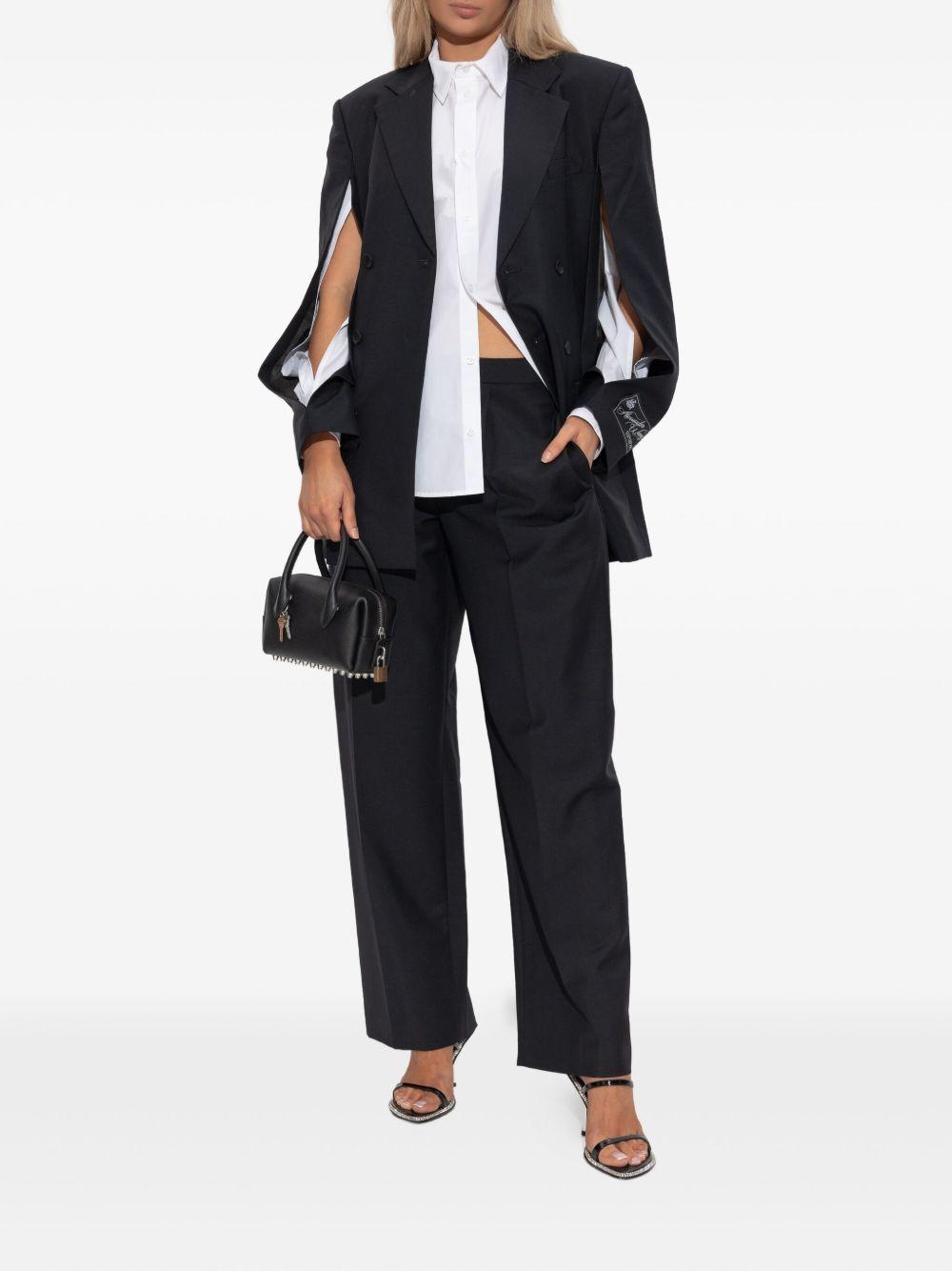 Pantaloni sartoriali a vita media in nero Alexander wang - donna 