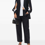Pantaloni sartoriali a vita media in nero Alexander wang - donna 