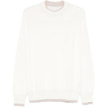 Maglia girocollo in bianco e beige Eleventy - uomo 