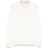 Maglia girocollo in bianco e beige Eleventy - uomo 