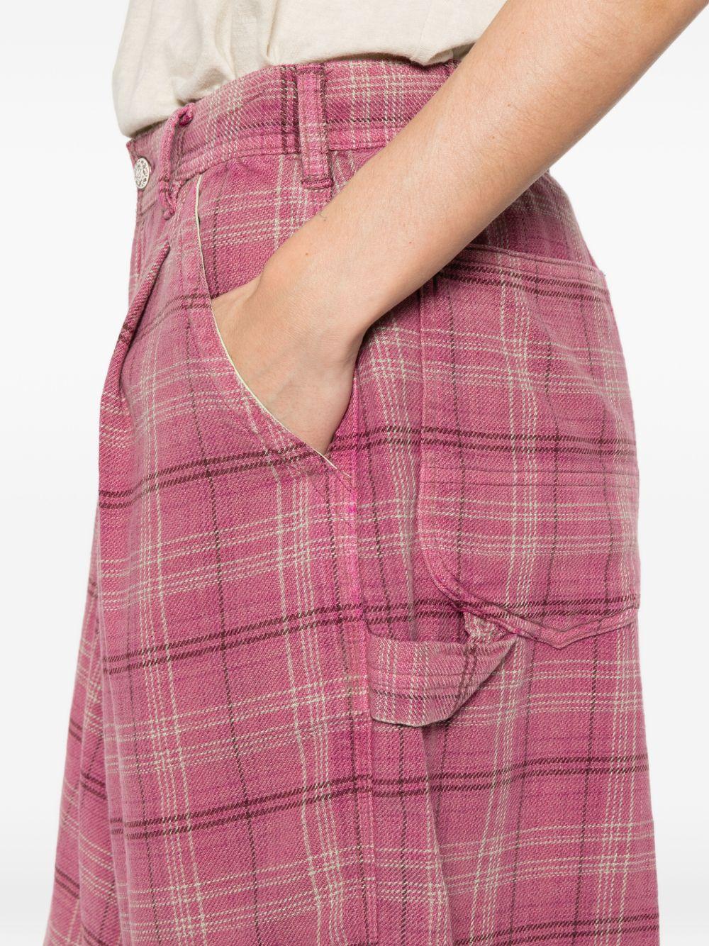 Shorts a quadri in rosa R13 - donna 