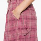 Shorts a quadri in rosa R13 - donna 