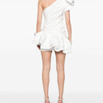 Abito corto in taffetà in bianco Alessandra Rich - donna 