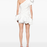 Abito corto in taffetà in bianco Alessandra Rich - donna 