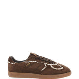 Sneakers Tb.490 camoscio con dettaglio crochet  in marrone 