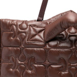 Borsa tote xxl trapuntata in marrone Ganni - donna 