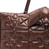 Borsa tote xxl trapuntata in marrone Ganni - donna 