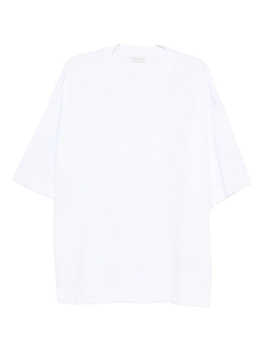 T-shirt a maniche corte hen in bianco Dries van noten - uomo 