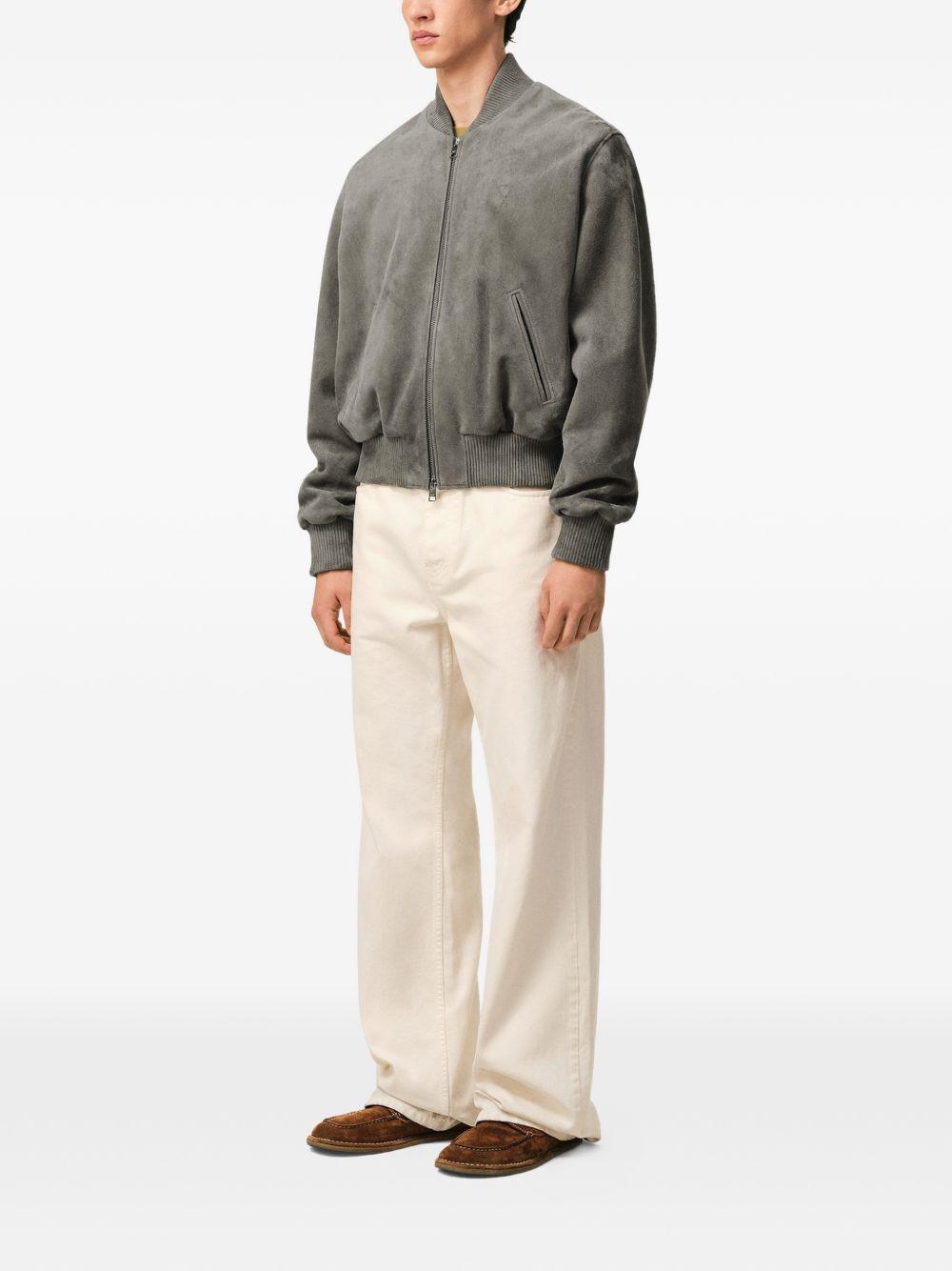 Giacca Ami de Coeur con zip in grigio Ami Paris - uomo 