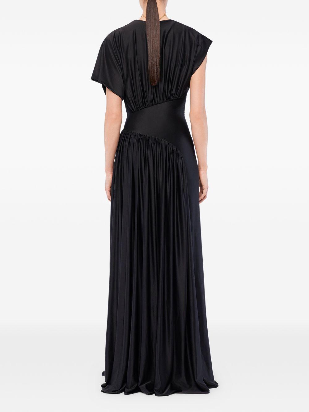 Abito con arricciature in nero Rabanne - donna 