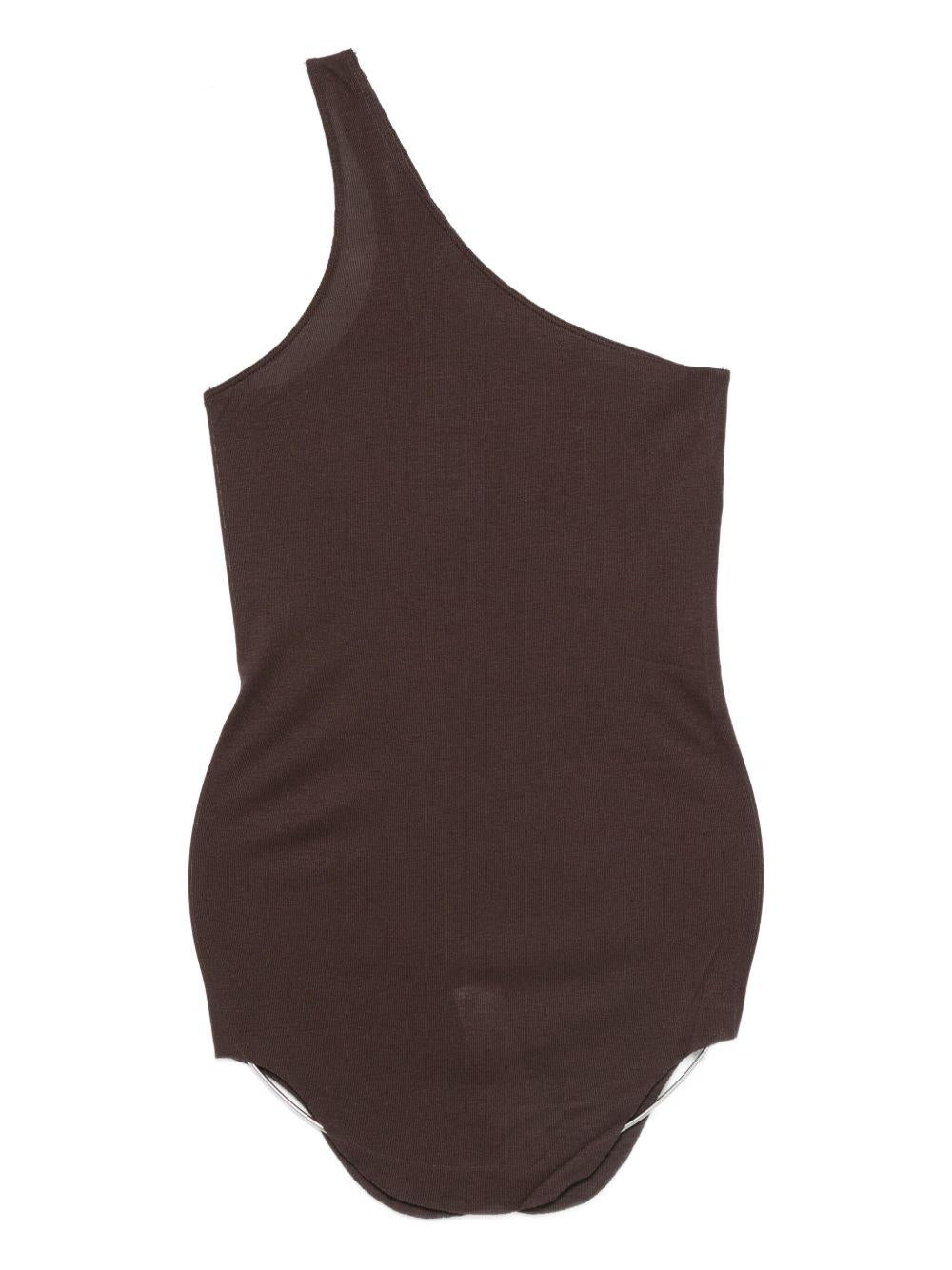 Top monospalla in marrone Rick owens lilies - donna 