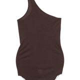 Top monospalla in marrone Rick owens lilies - donna 