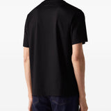 T-shirt in cotone piqué in nero Zegna - uomo 