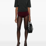 Pantaloncini in maglia in bordeaux Rowen rose - donna 