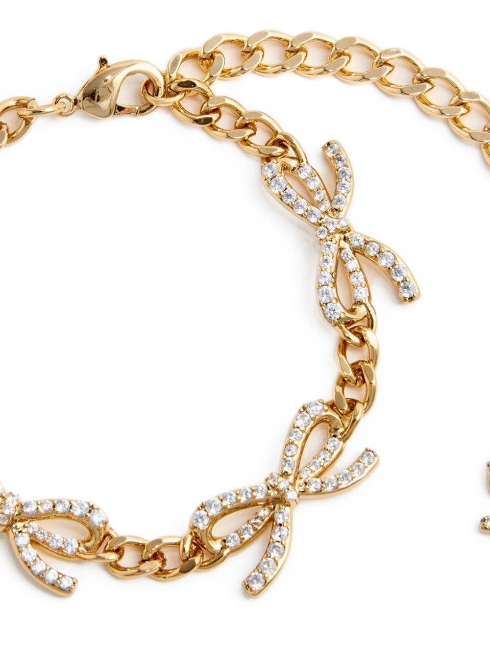 Bracciale a catena con cristalli in oro Self-portrait - donna 