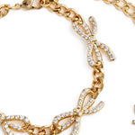 Bracciale a catena con cristalli in oro Self-portrait - donna 