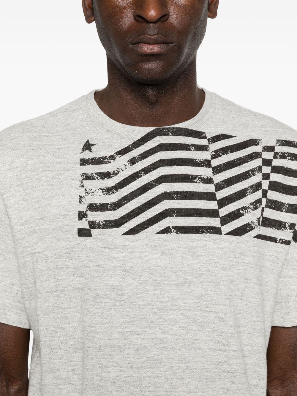 T-shirt a manica corta in grigio Golden goose - unisex 