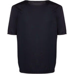 T-shirt in maglia a maniche corte  in nero Kangra - uomo 