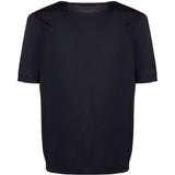 T-shirt in maglia a maniche corte  in nero Kangra - uomo 