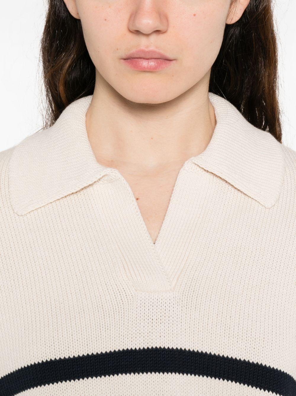 Maglione a righe a maniche lunghe in beige Maxmara weekend - donna 