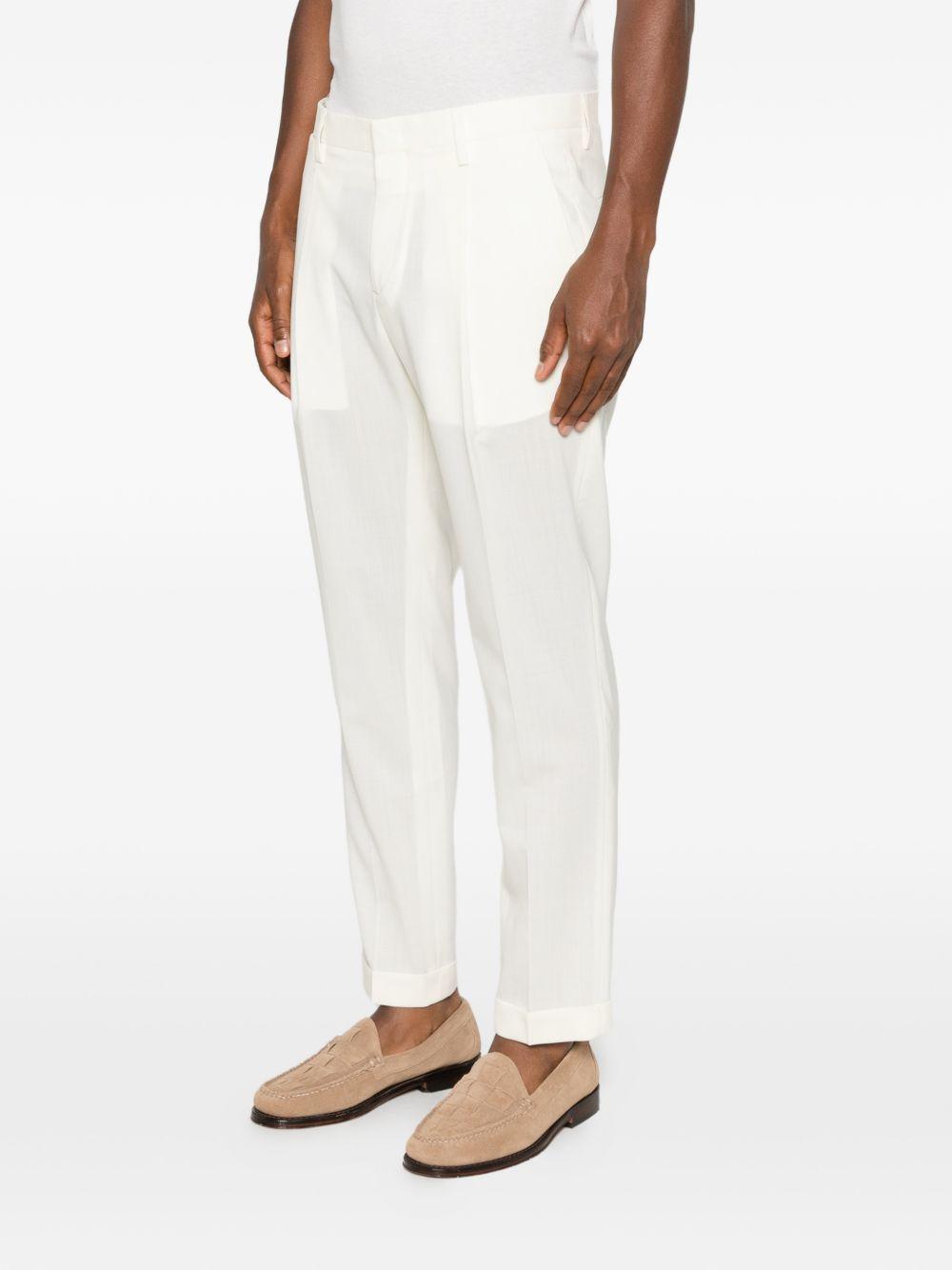 Pantaloni Tibero con pieghe pressate in bianco Briglia 1949 - uomo 