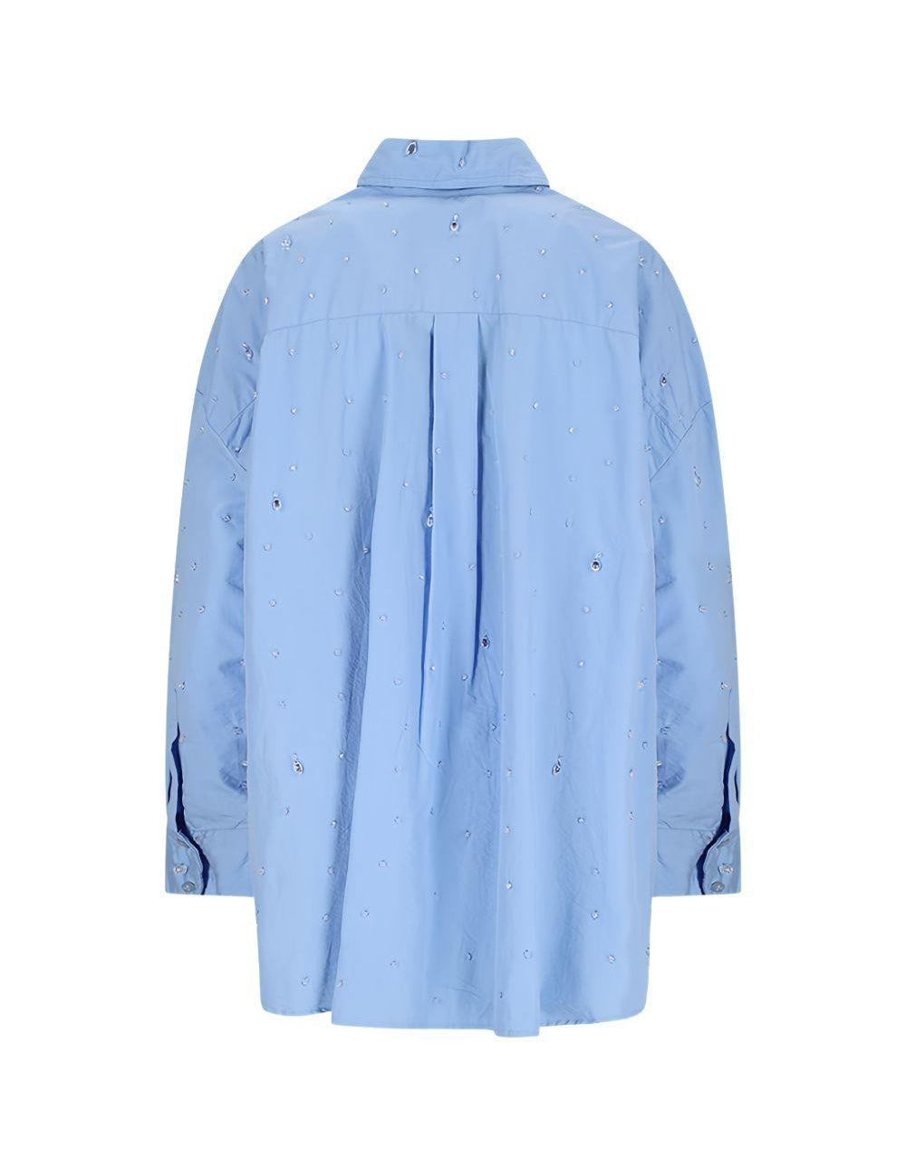 Camcia a maniche lunghe in blu 