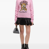 Maglione con intarsio in rosa Ganni - donna 
