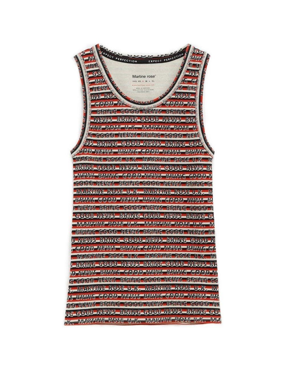 Canotta a righe in rosso Martine rose - unisex 