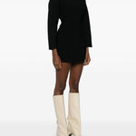 Abito mini a manice lunghe Power in nero Wardrobe.Nyc - donna 
