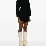 Abito mini a manice lunghe Power in nero Wardrobe.Nyc - donna 