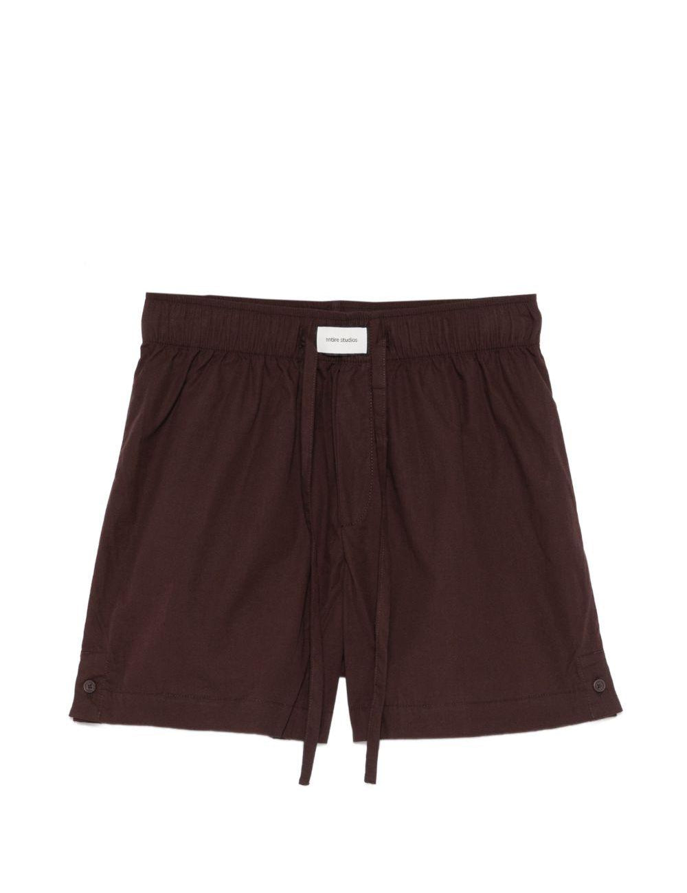 Shorts con coulisse in marrone Entire studios - donna 