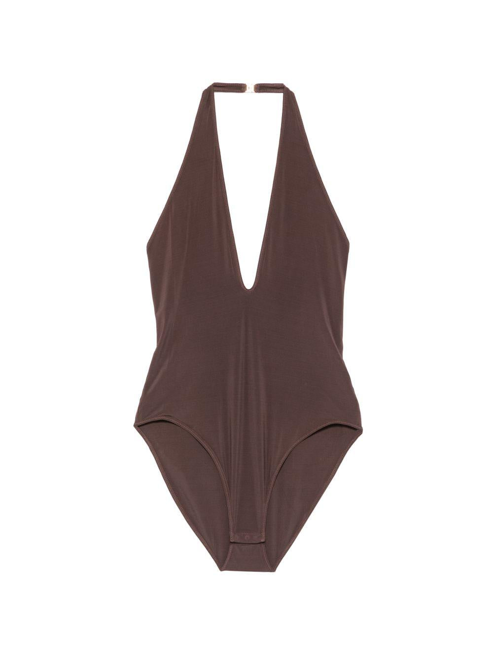 Body con scollo a spalla a V in marrne Zimmermann - donna 