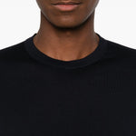 T-shirt girocollo in blu John smedley - uomo 