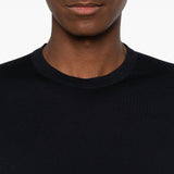 T-shirt girocollo in blu John smedley - uomo 