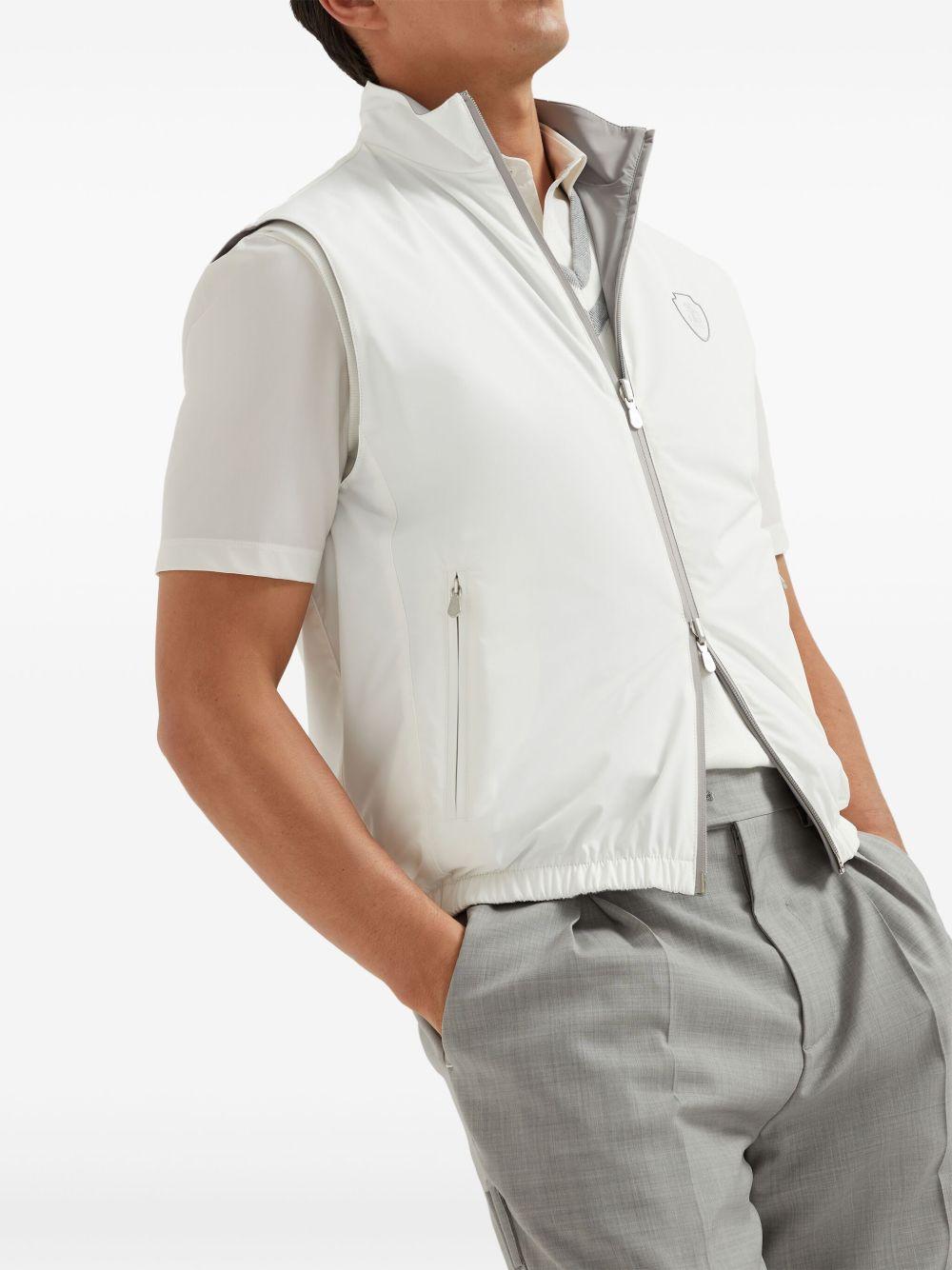 Gilet reversibile in biancoBrunello cucinelli - uomo 