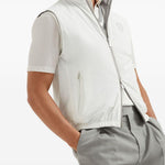 Gilet reversibile in biancoBrunello cucinelli - uomo 