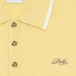 Polo con colletto ricamato in giallo Drole de monsieur - uomo 