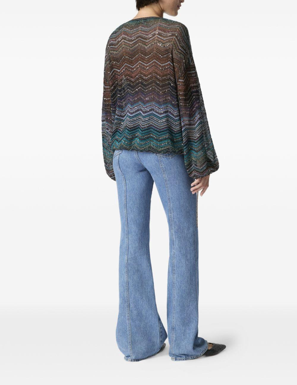 Blusa con motivo chevron multicolor Missoni - donna 
