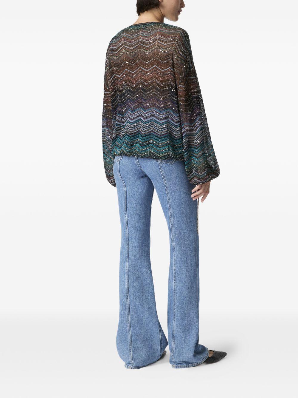 Blusa con motivo chevron multicolor Missoni - donna 