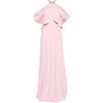Abito lungo con scollo all'americana in rosa Alberta Ferretti - donna 