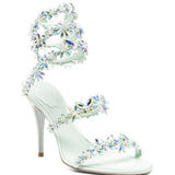 Sandali Eden con motivi floreali in verde acqua Rene caovilla - donna 